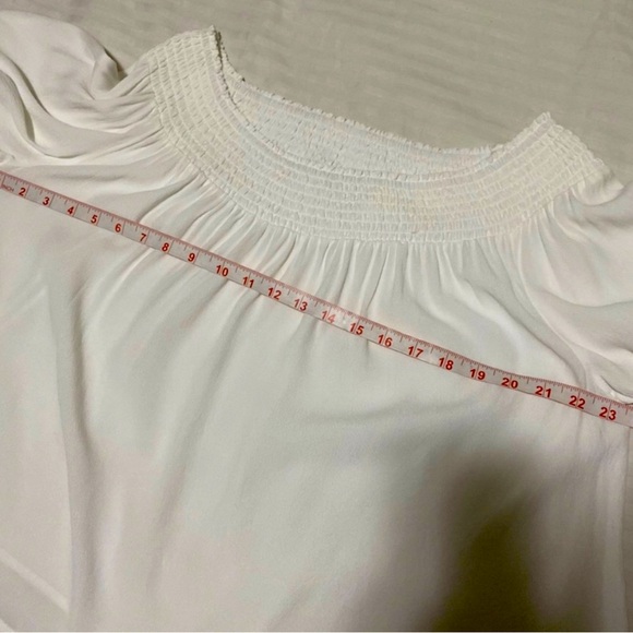 Aritzia White Off-the-Shoulder Talula Blouse - Picture 6 of 8